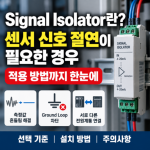 Signal Isolator 센서 신호 절연과 4-20mA 적용 방법