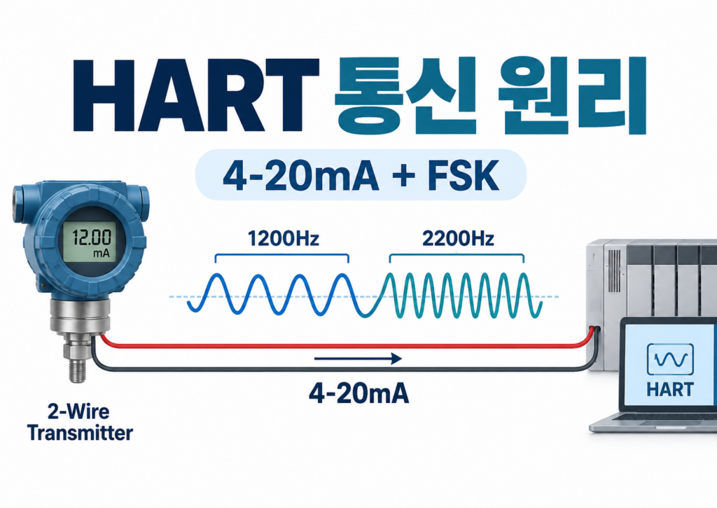 HART 통신 원리와 4-20mA FSK 1200Hz·2200Hz 신호
