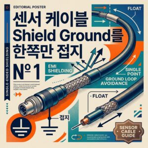 센서 케이블 Shield Ground 한쪽 접지