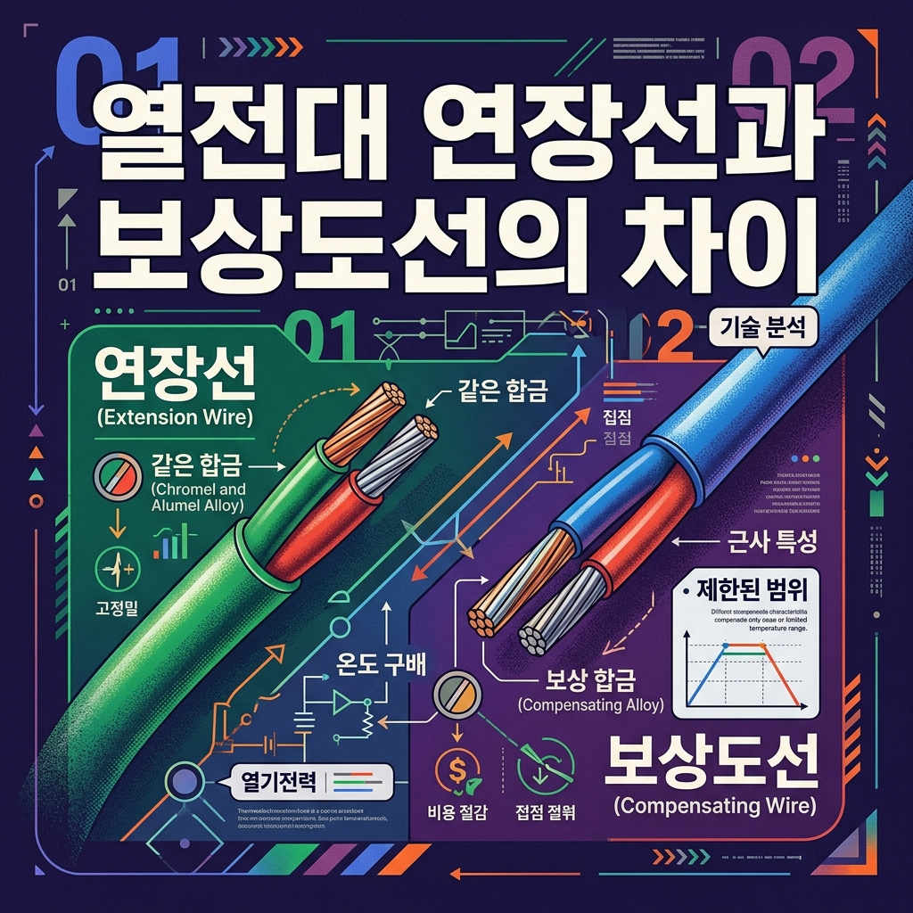 열전대 연장선과 보상도선의 차이